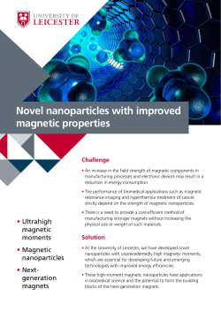 Novel nanoparticles with improved magnetic properties