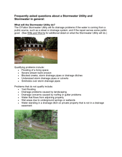 Frequently asked questions about a Stormwater Utility: