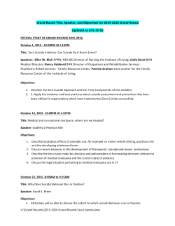 Grand Round Title, Speaker, and Objectives for
