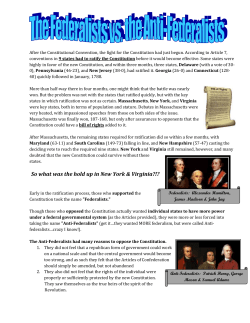 The Federalists vs. Anti