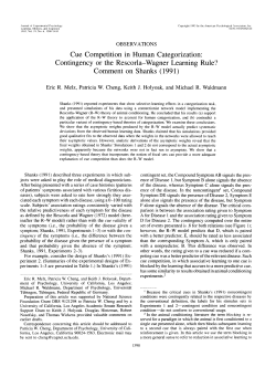 Cue Competition in Human Categorization: Contingency or the