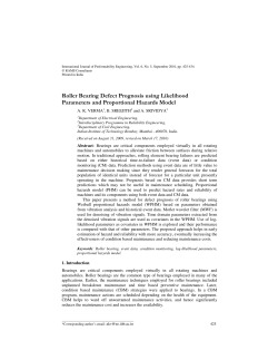 Roller Bearing Defect Prognosis using Likelihood Parameters and