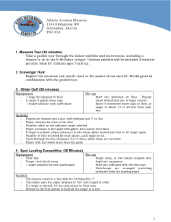Activity - Alberta Aviation Museum