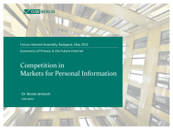 Competition in Markets for Personal Information