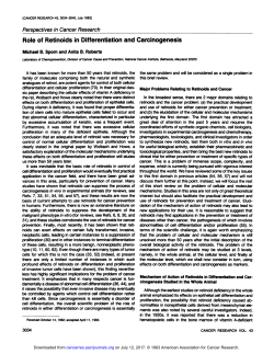 Role of Retinoids in Differentiation and