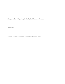 Exogenous Public Spending in the Optimal Taxation Problem Pedro