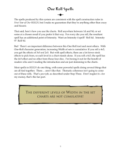 One Roll Spells