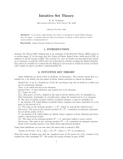 Intuitive Set Theory