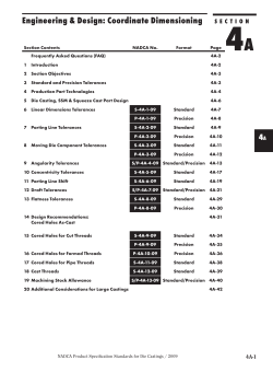 NADCA Tolerances - Pace Industries