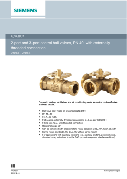 2-port and 3-port control ball valves, PN 40, with