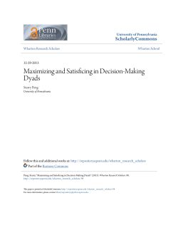 Maximizing and Satisficing in Decision