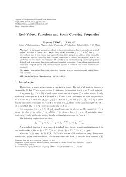 Real-Valued Functions and Some Covering Properties