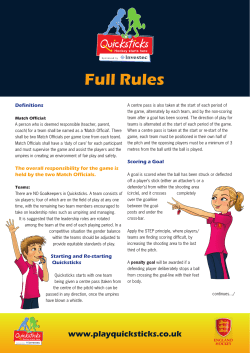Quicksticks Full Rules