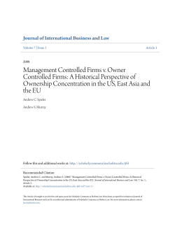Management Controlled Firms v. Owner Controlled Firms