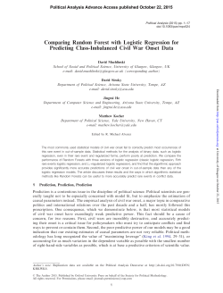 Comparing Random Forest with Logistic Regression