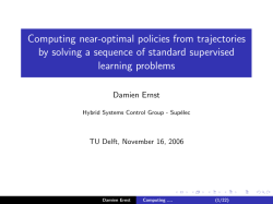Computing near-optimal policies from trajectories by