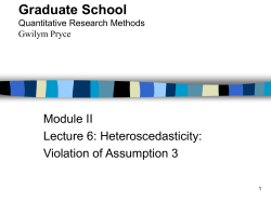 SSSII Lecture 6: Heteroscedasticity