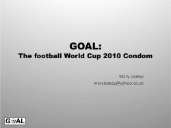 GOAL: The football World Cup 2010 Condom