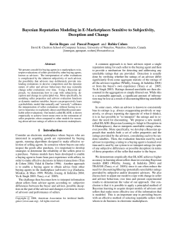 Bayesian Reputation Modeling in E