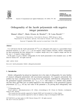 Orthogonality of the Jacobi polynomials with negative integer