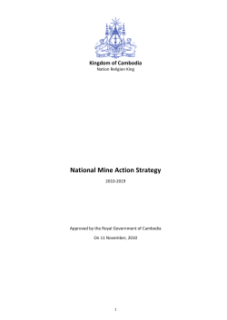 Cambodia National Mine Action Strategy, 2010-2019