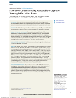 Kentucky is #1 in the number of cancer deaths caused by smoking