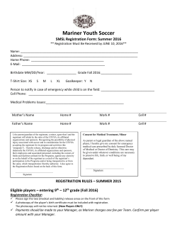 SMSL Registration Form – Summer 2007