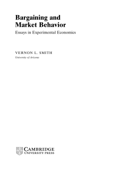 Bargaining and Market Behavior