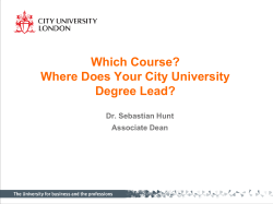 No Slide Title - Cass Business School