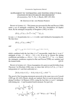 SUPPLEMENT TO &ldquo;ESTIMATING AND TESTING