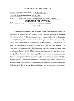 Algorithms for computing Fibonacci numbers quickly