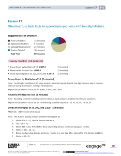 Grade 5 Mathematics Module 2, Topic E, Lesson 17