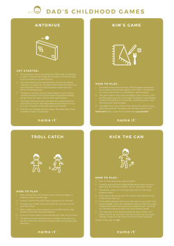 dad`s childhood games