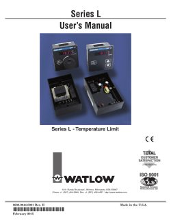 Series LV Temperature Limit User Manual