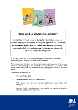 Could you be a play@home champion? Children learn through