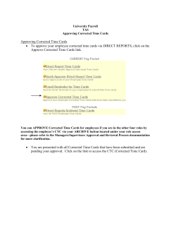 Approve Corrected Time Cards