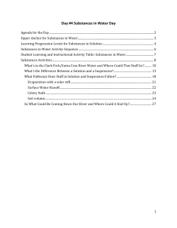 Tracing Mixtures in Water