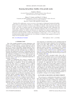 Bouncing ball problem: Stability of the periodic modes