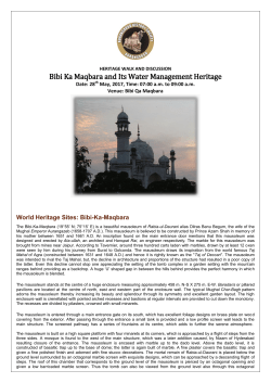 Bibi Ka Maqbara and Its Water Management