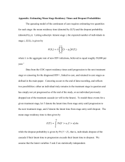 Appendix: Estimating Mean Stage Residency Times and Dropout