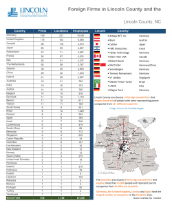 Foreign Firms in Lincoln County and the Foreign Firms in Lincoln