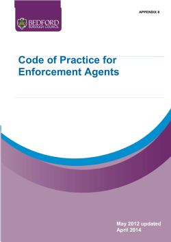 Code of Practice for Enforcement Agents