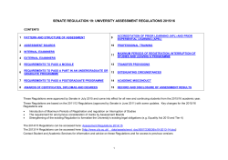 senate regulation 19: university assessment regulations