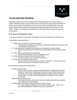 big brother application - The True Gentleman Initiative