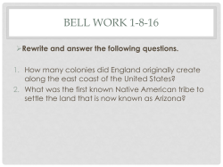 Bell work 1/17/11