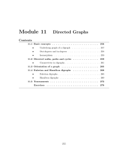 Module 11 Directed Graphs