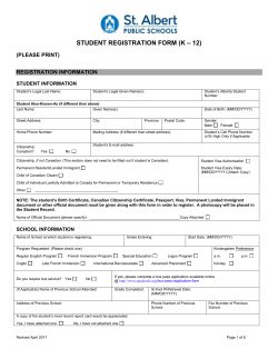 Registration and Student Information