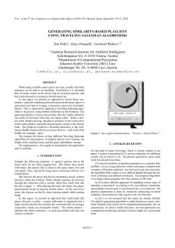 Generating Similarity-based Playlists Using Traveling Salesman
