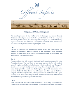 a detailed itinerary