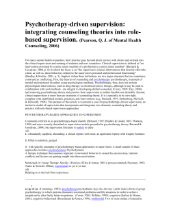 integrating counseling theories into role